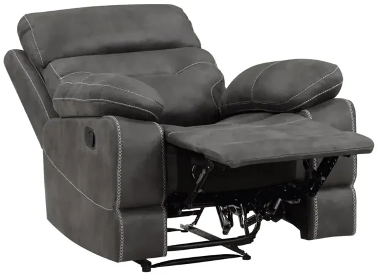 Steve Silver Rudger Manual Recliner Gray