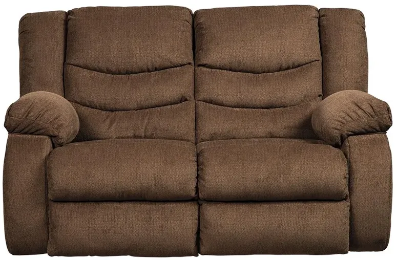 TULEN RECLINING LOVESEAT CHOCOLATE SIGNATURE DESIGN