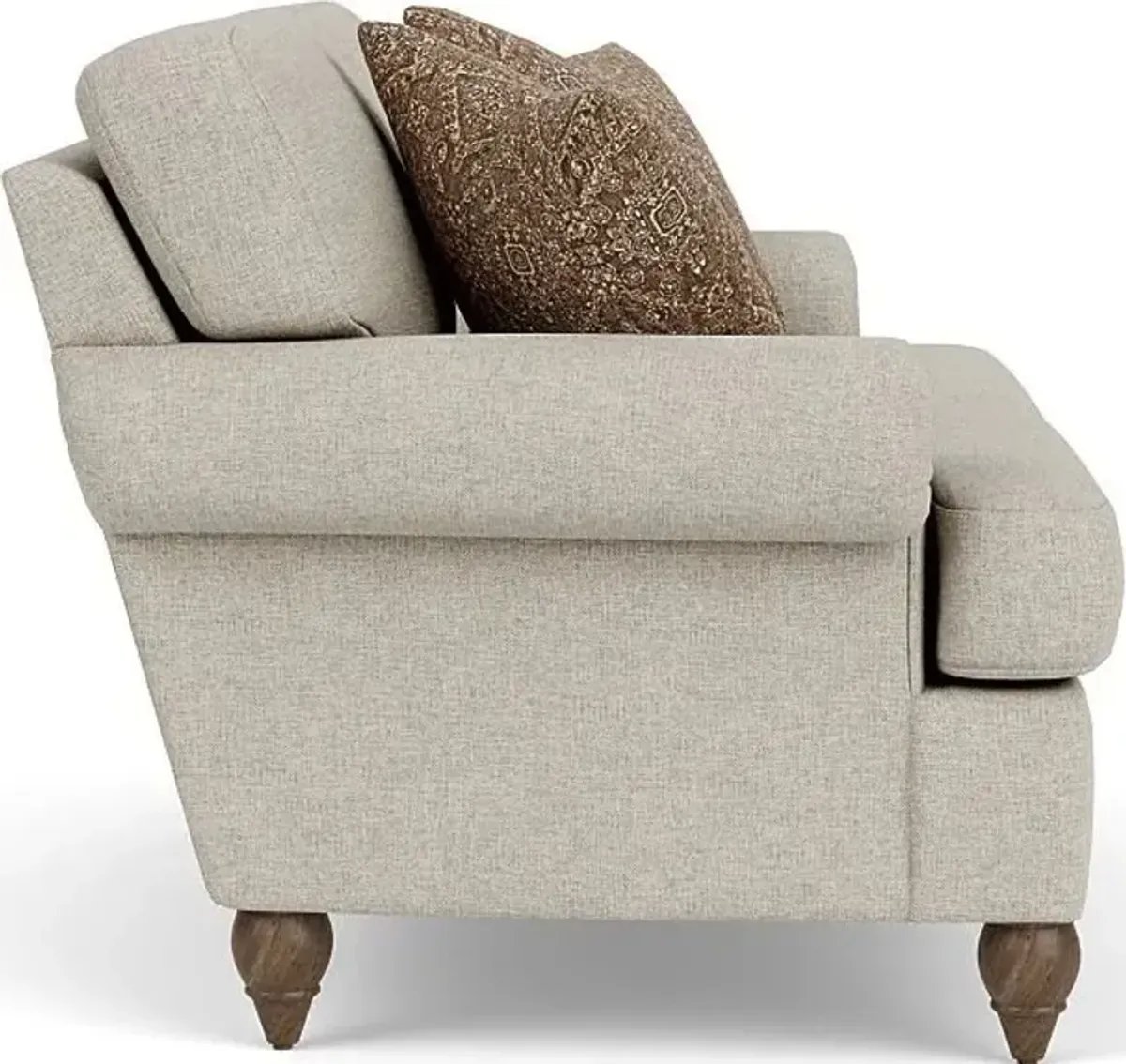 Flexsteel South Haven Silver Driftwood Loveseat with Round Legs