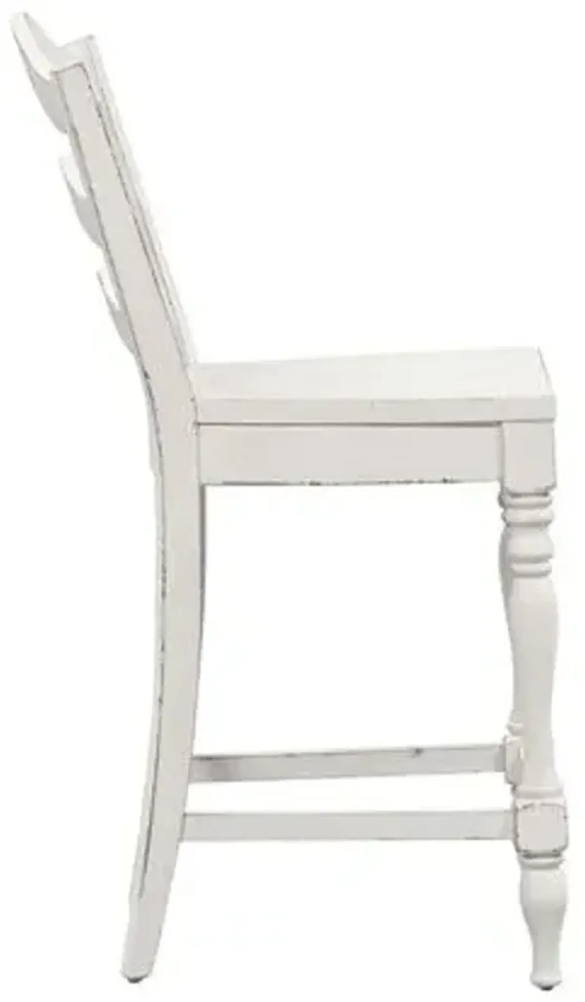 Liberty Furniture Magnolia Manor Antique White Ladder Back Counter-Height Chair