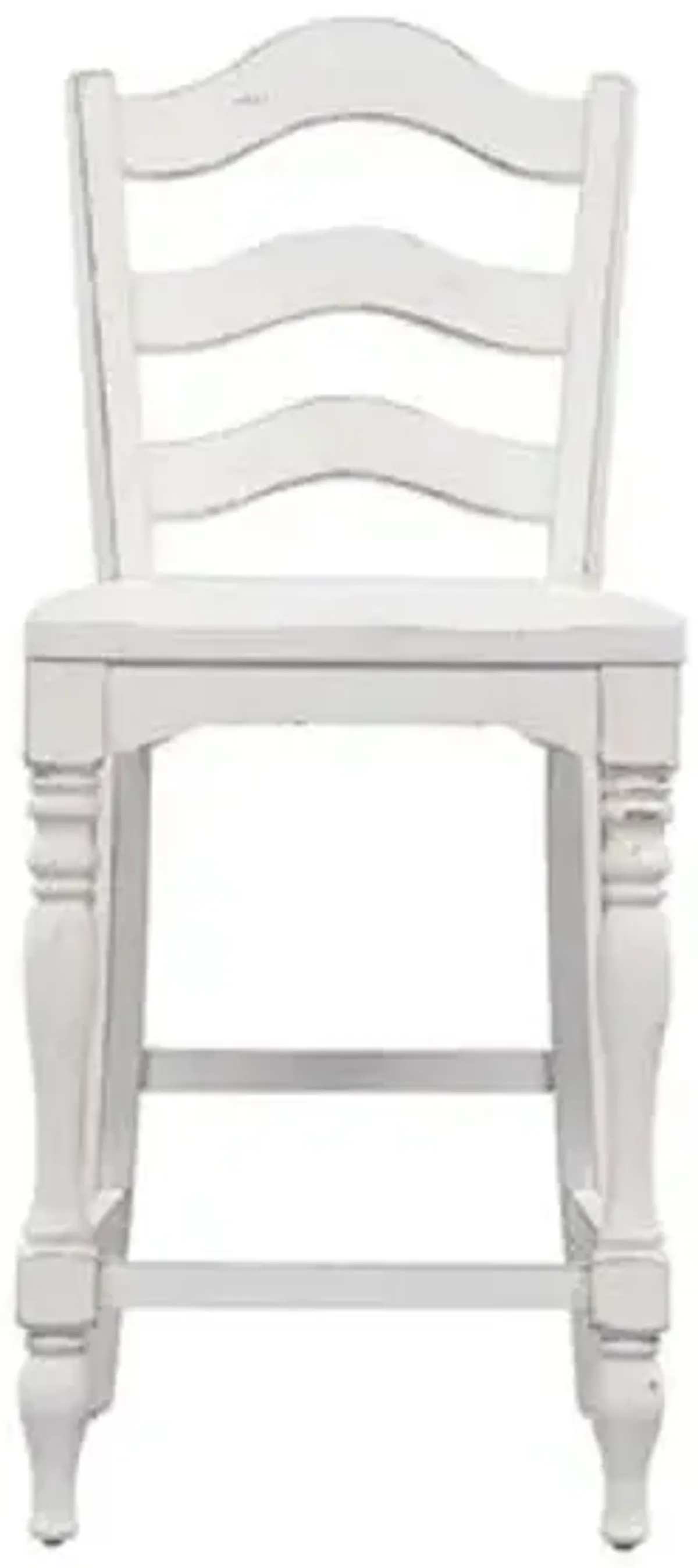 Liberty Furniture Magnolia Manor Antique White Ladder Back Counter-Height Chair