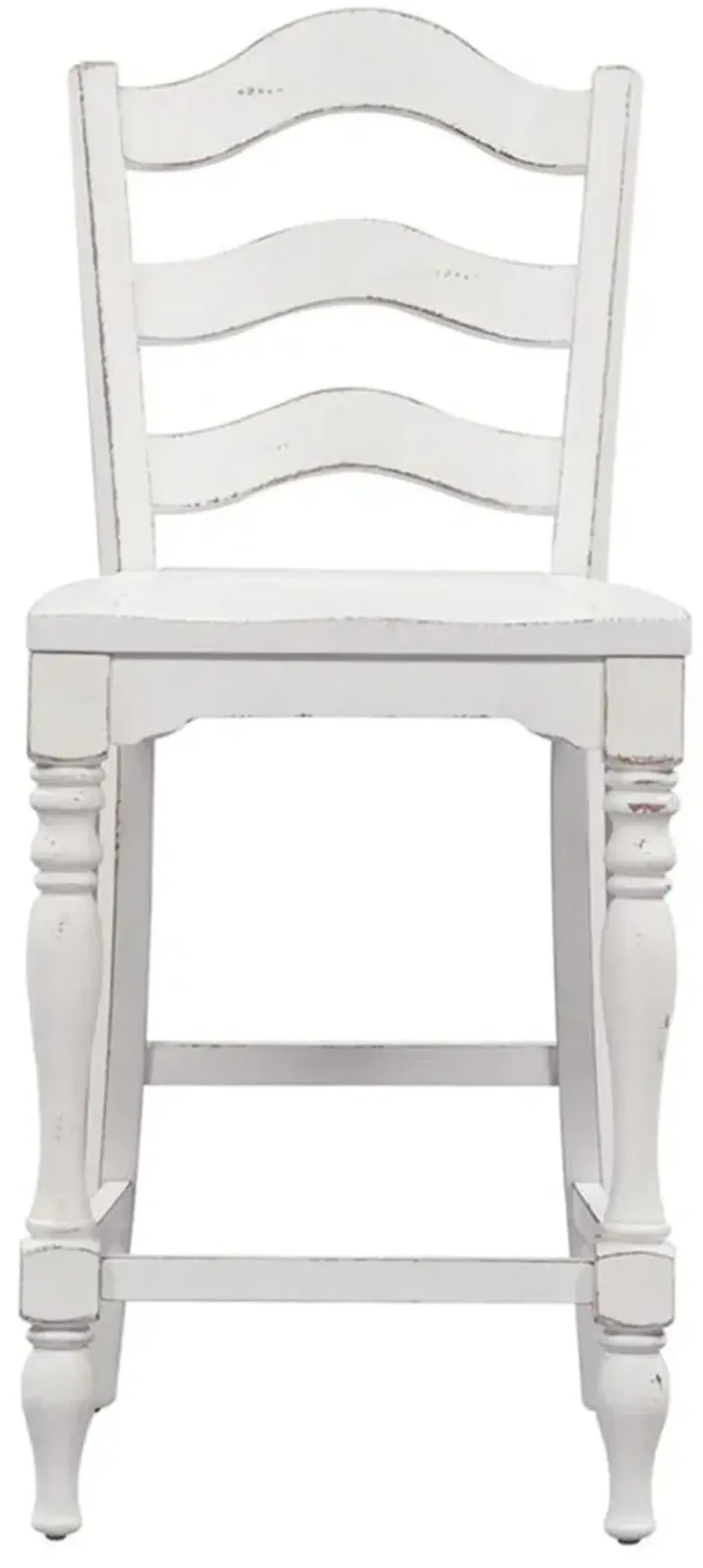 Liberty Furniture Magnolia Manor Antique White Ladder Back Counter-Height Chair