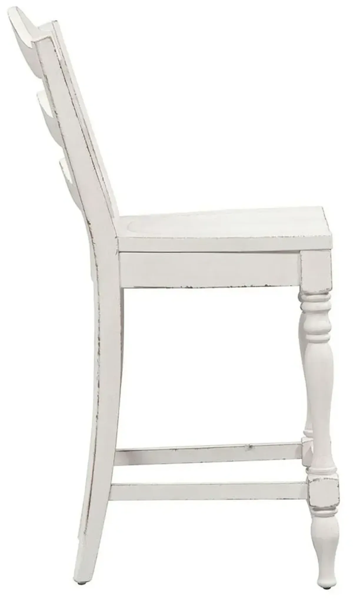 Liberty Furniture Magnolia Manor Antique White Ladder Back Counter-Height Chair