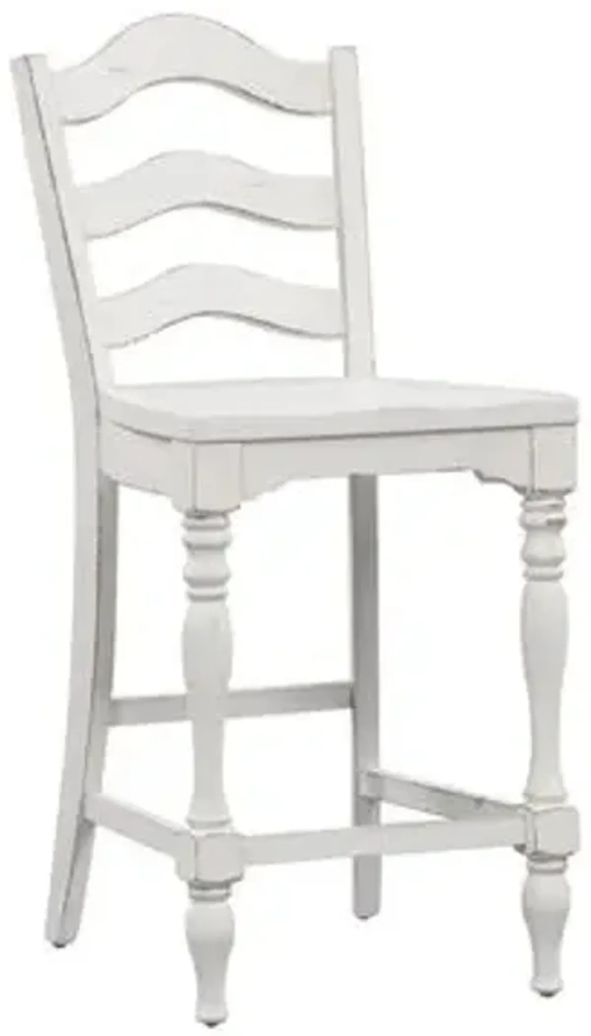 Liberty Furniture Magnolia Manor Antique White Ladder Back Counter-Height Chair