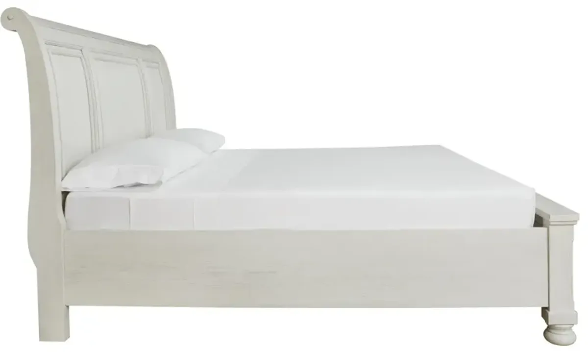 Ashley Robbinsdale Antique White California King Sleigh Bed with Storage