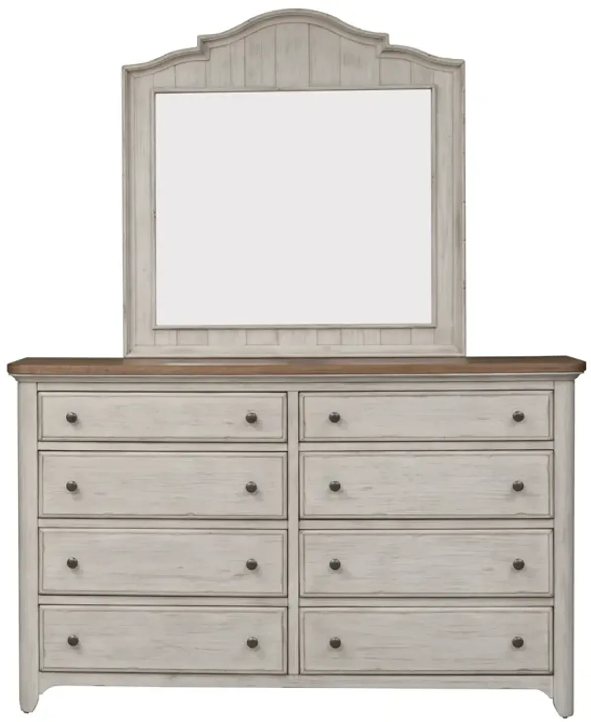 Liberty Furniture Complete Queen Bedroom Set Poster Bed, Dresser & Mirror Farmhouse Reimagined