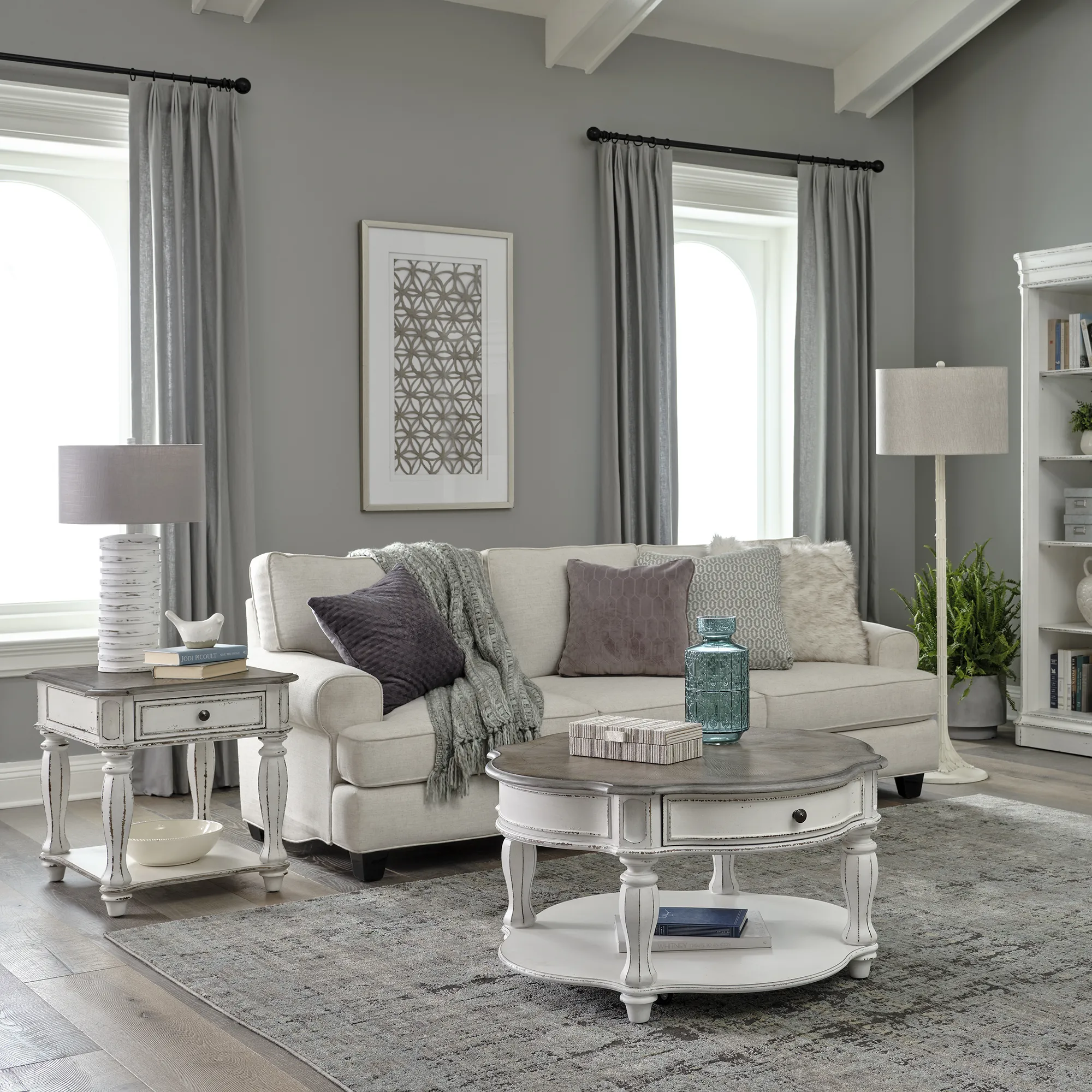 3 PIECE SET (1-COCKTAIL 2-END TABLES) - MAGNOLIA MANOR