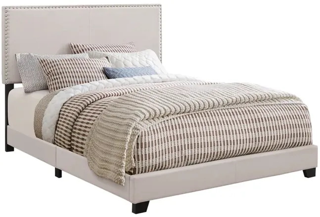 BOYD TWIN UPHOLSTERED BED IVORY