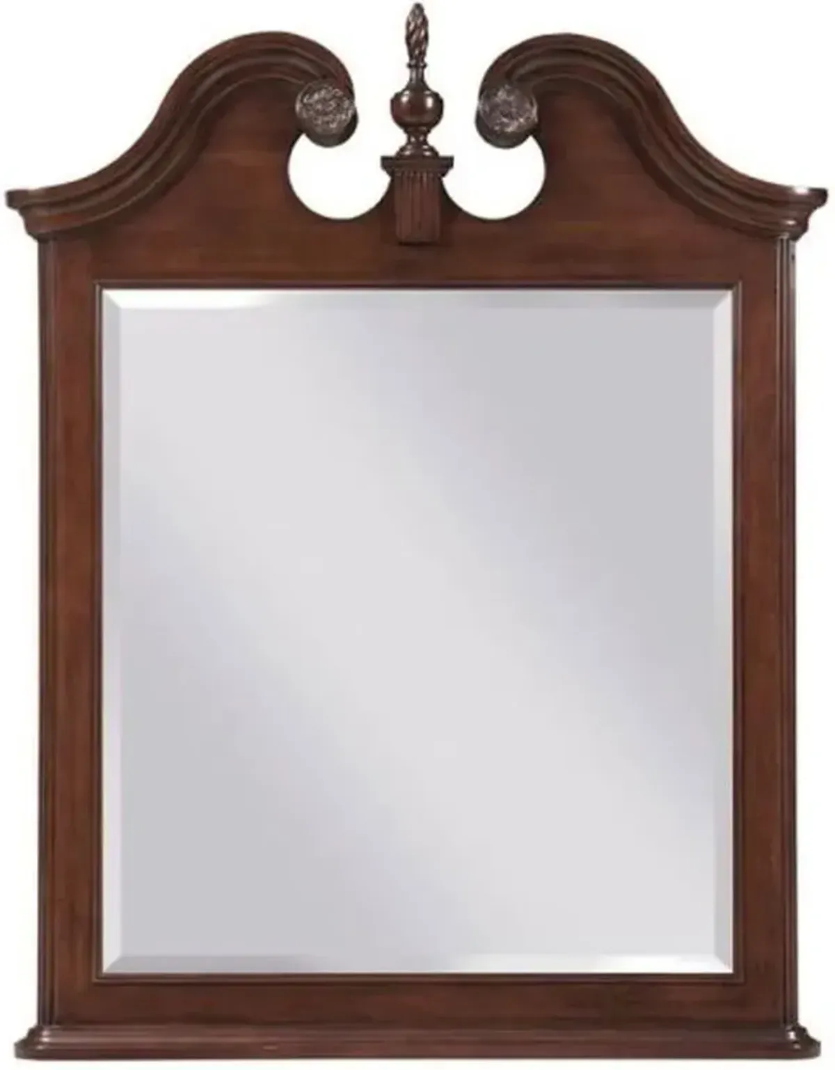 Kincaid Hadleigh Cherry Framed Vertical Pediment Mirror