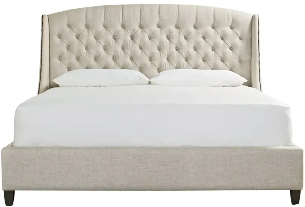 Universal Curated Halston Graphite Upholstered Queen Bed