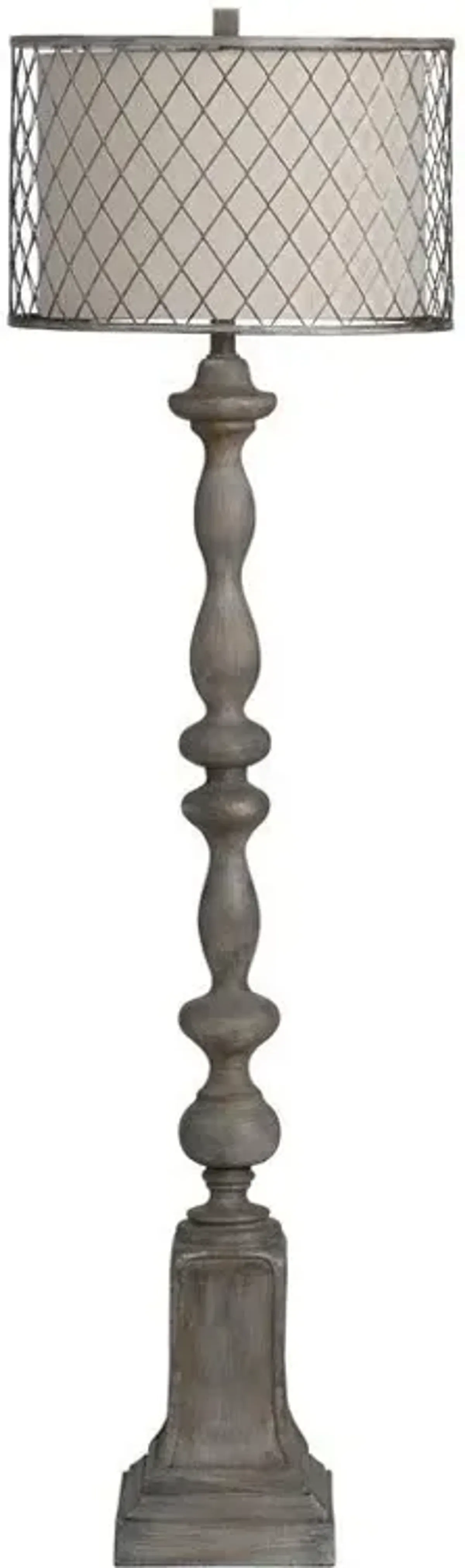 Crestview Rivoire Dark Brown Floor Lamp