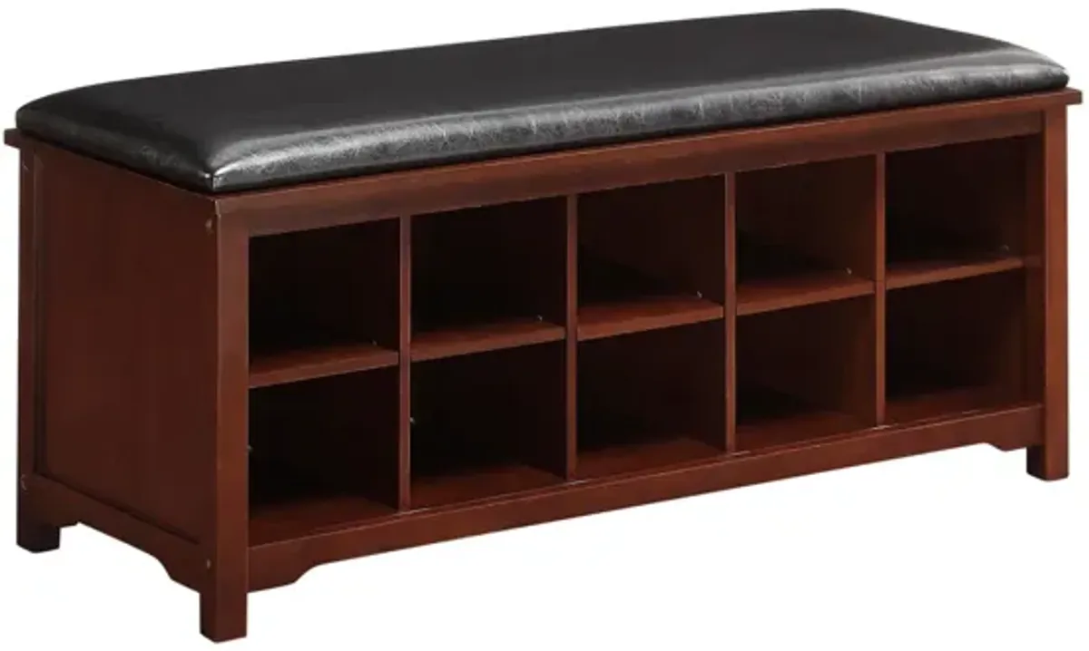 Linon Cape Anne Dark Walnut Bench