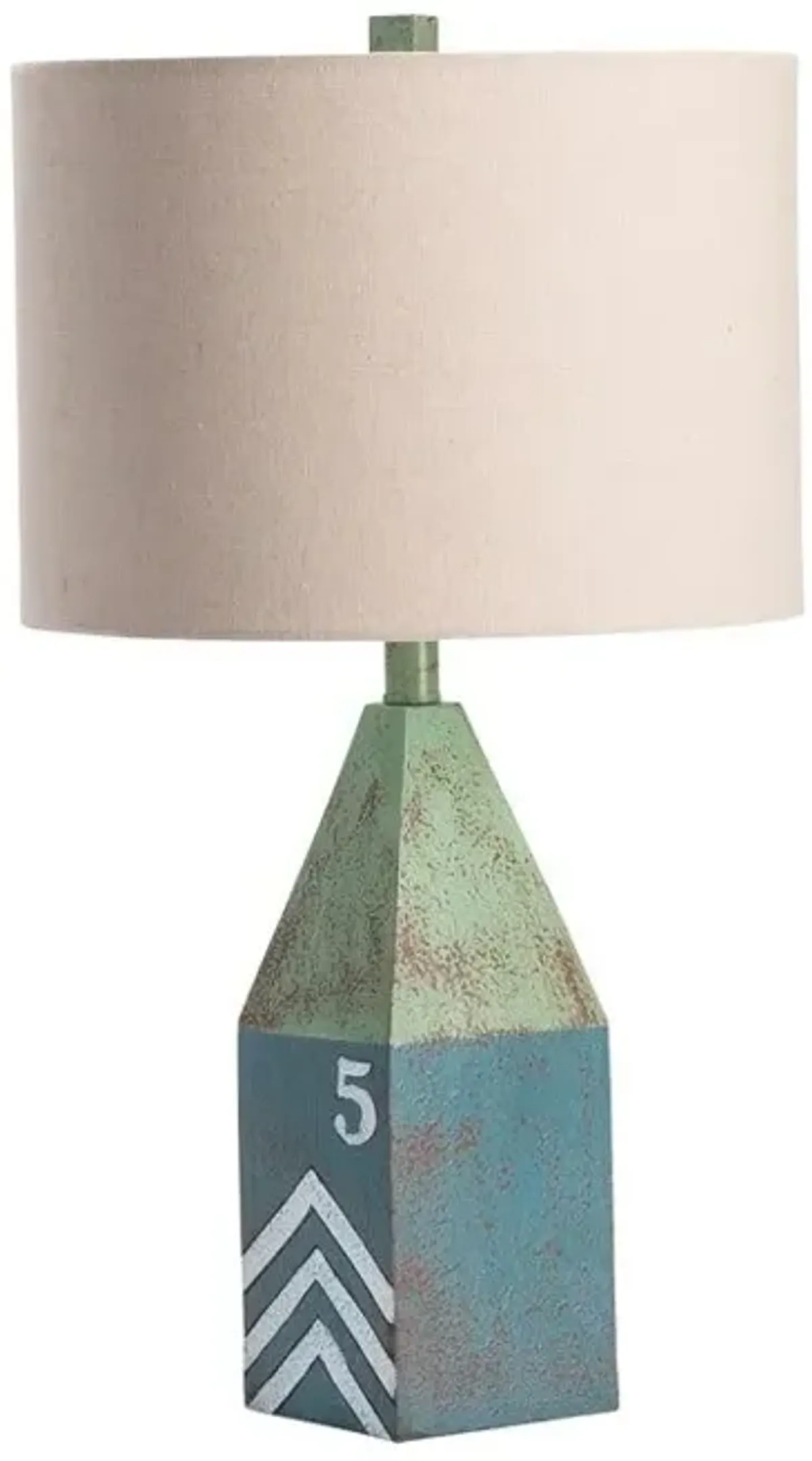 Crestview Coastal Float Blue/Green/Off-White Table Lamp