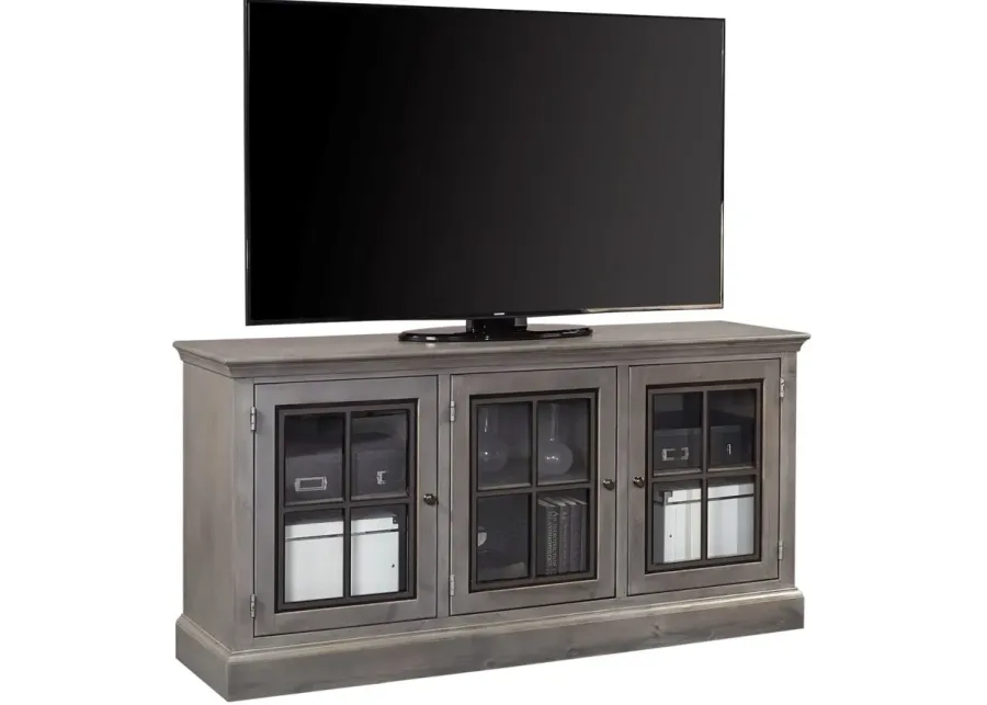 CHURCHILL SMOKEY GREY 66 INCH TV STAND CONSOLE WITH 3 DOORS