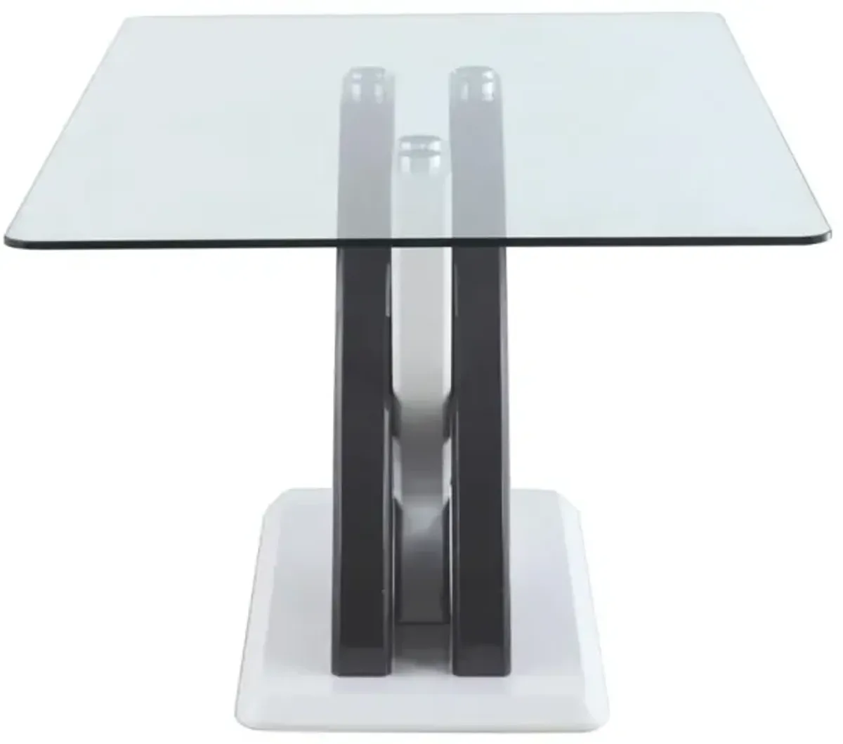 Chintaly Stella Modern Glass Top Dining Table