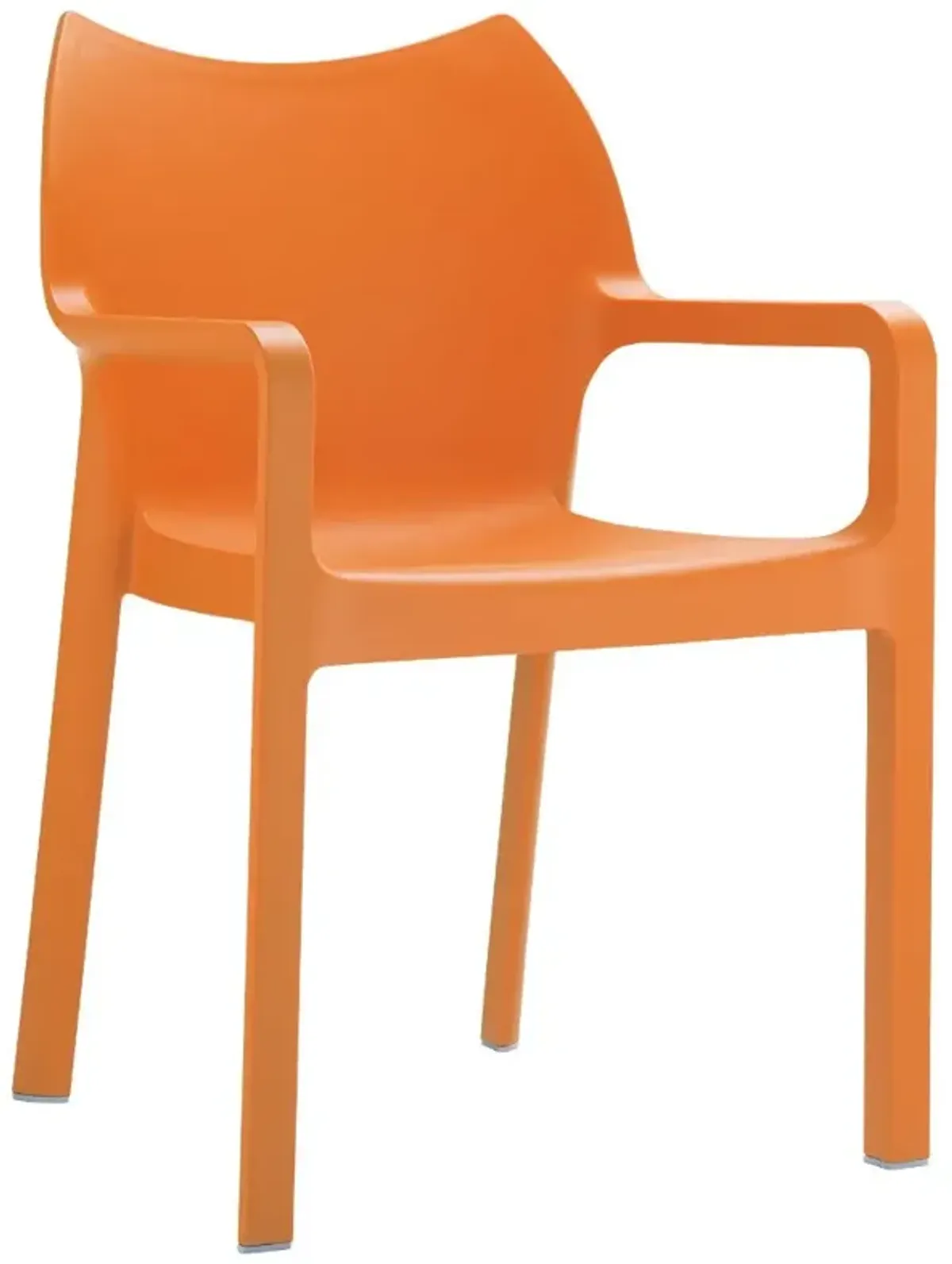 Compamia Diva Resin Outdoor Dining Arm Chair Orange