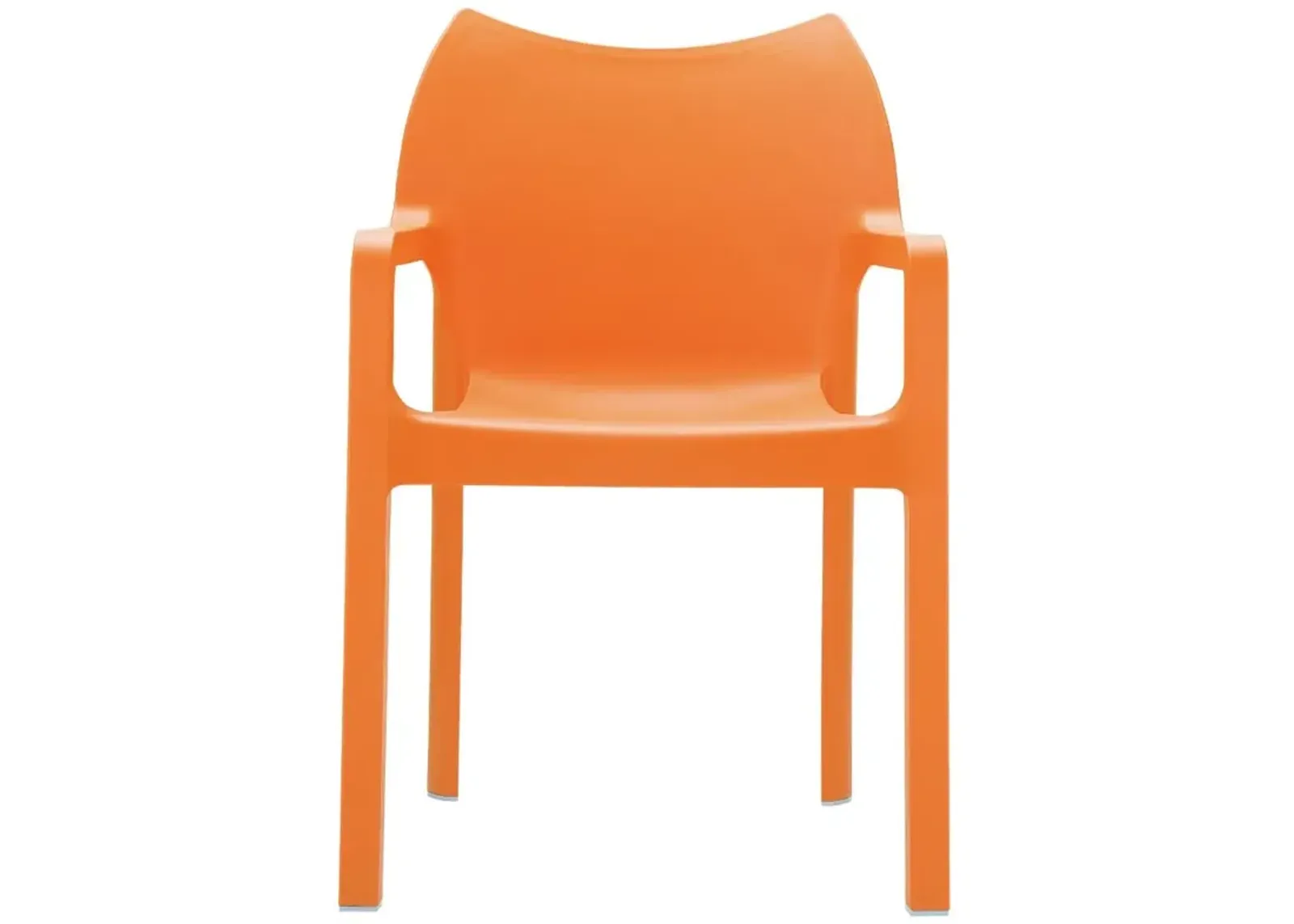 Compamia Diva Resin Outdoor Dining Arm Chair Orange