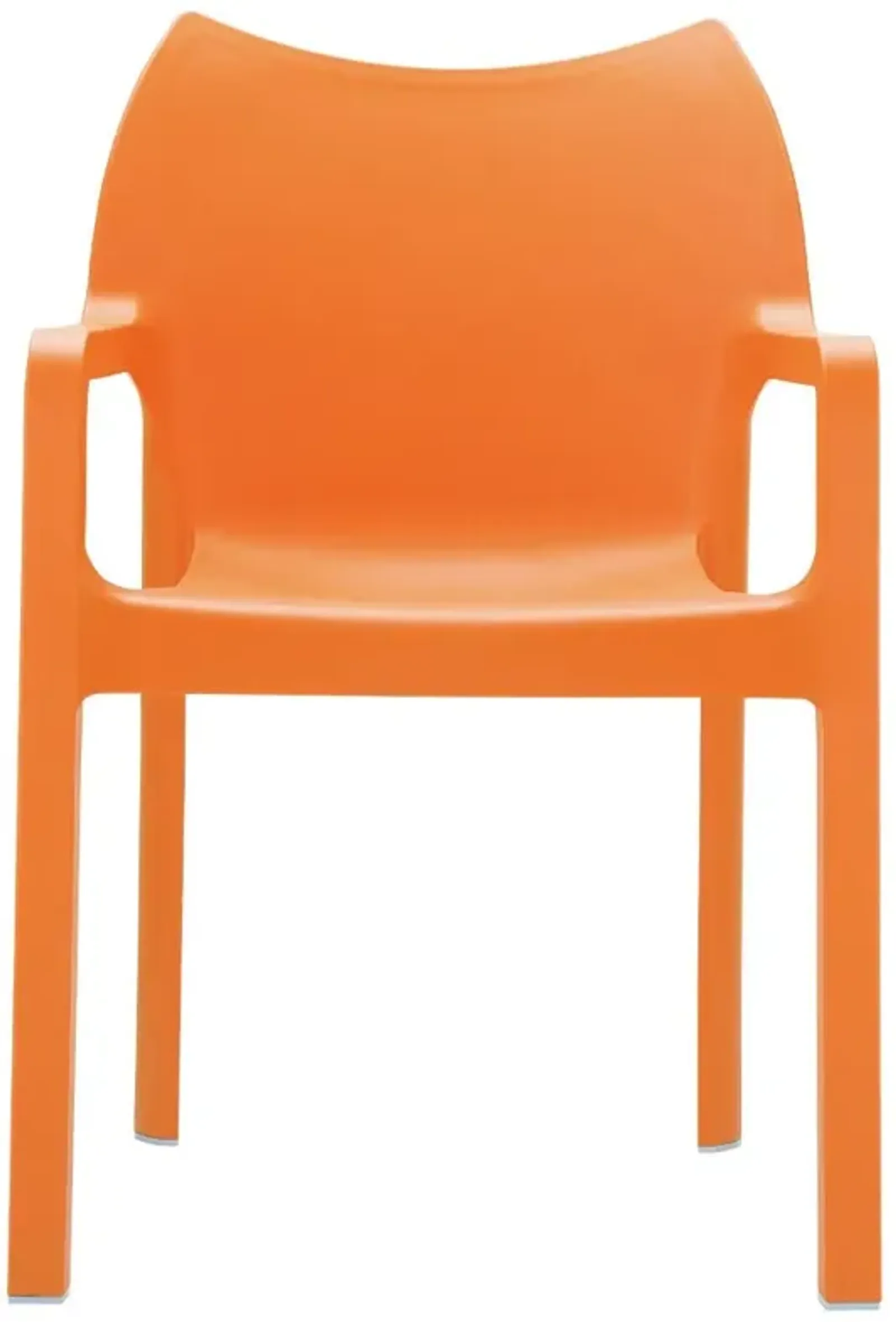 Compamia Diva Resin Outdoor Dining Arm Chair Orange