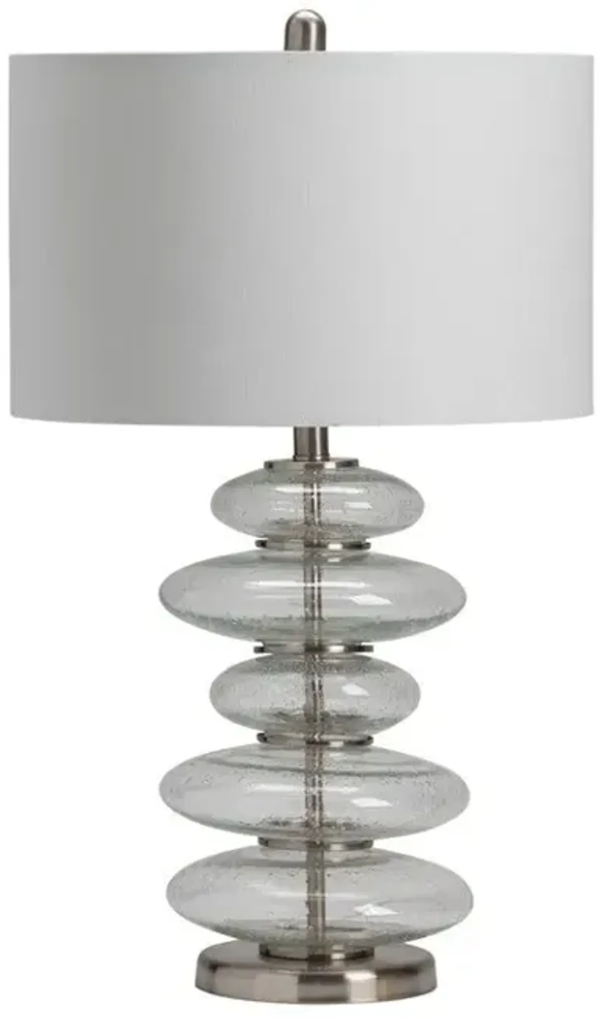 Crestview Keller Stainless Steel/White Table Lamp