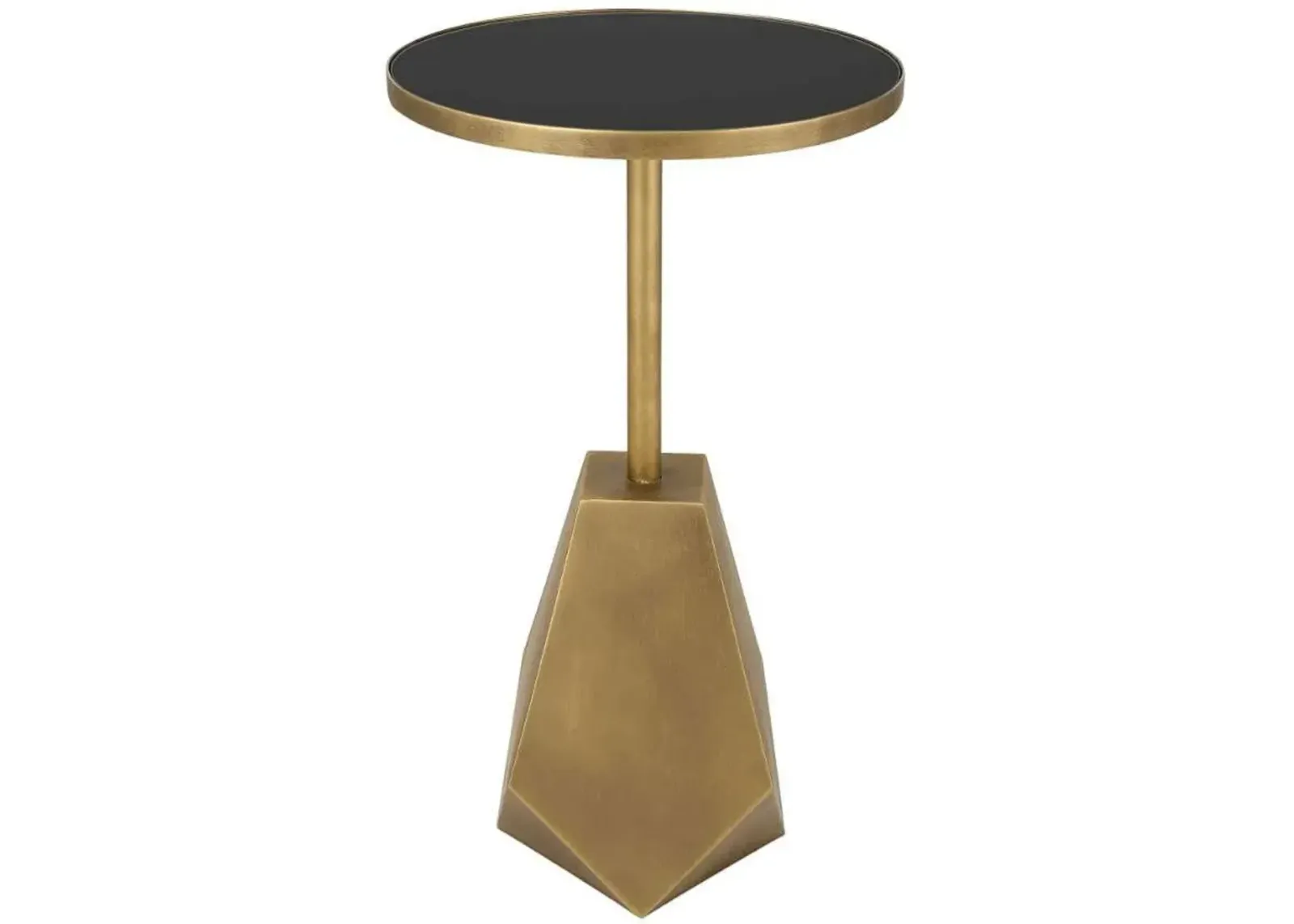 Uttermost Comet Bronze Geometric Accent Table