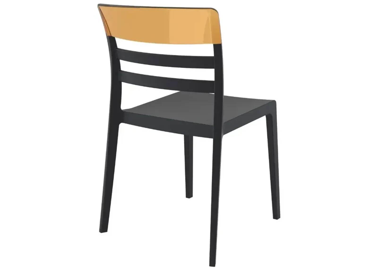 Compamia Moon Dining Chair Black Transparent Amber