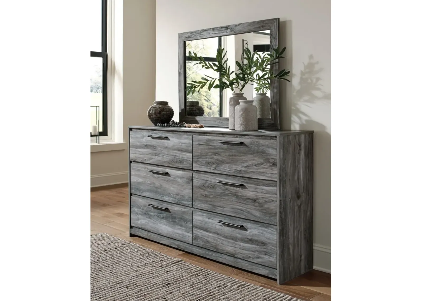 Baystorm Gray Dresser & Mirror