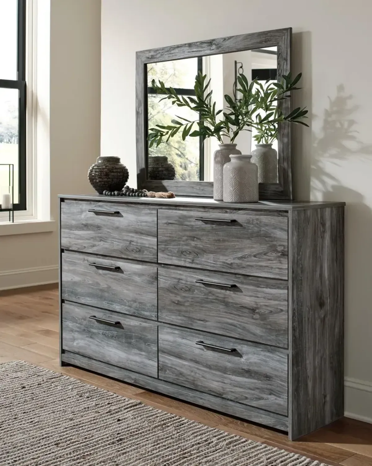 Baystorm Gray Dresser & Mirror