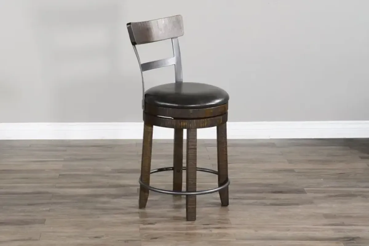 Sunny Designs Homestead Luxurious Tobacco Leaf Barstool