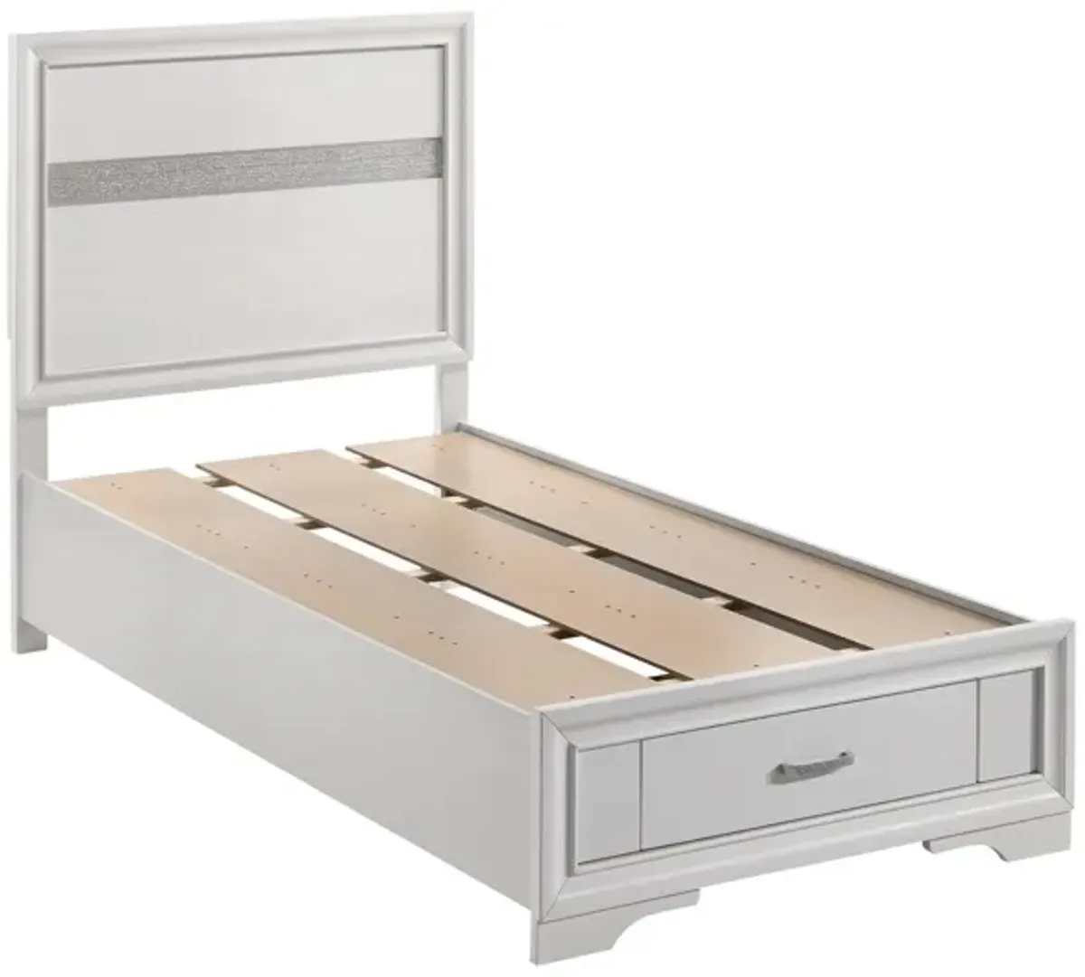 Coaster Miranda Wood Twin Storage Panel Bed White