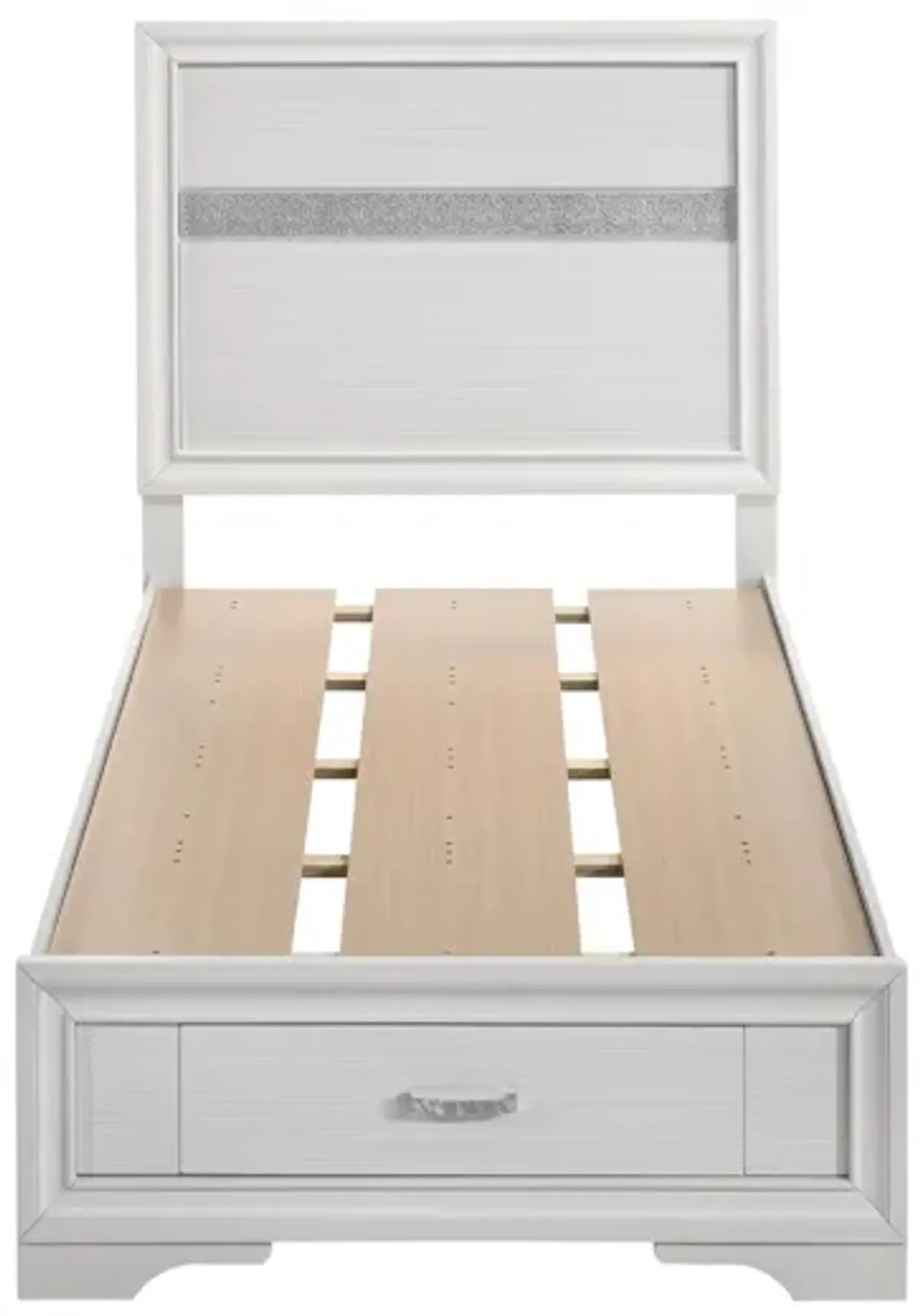 Coaster Miranda Wood Twin Storage Panel Bed White