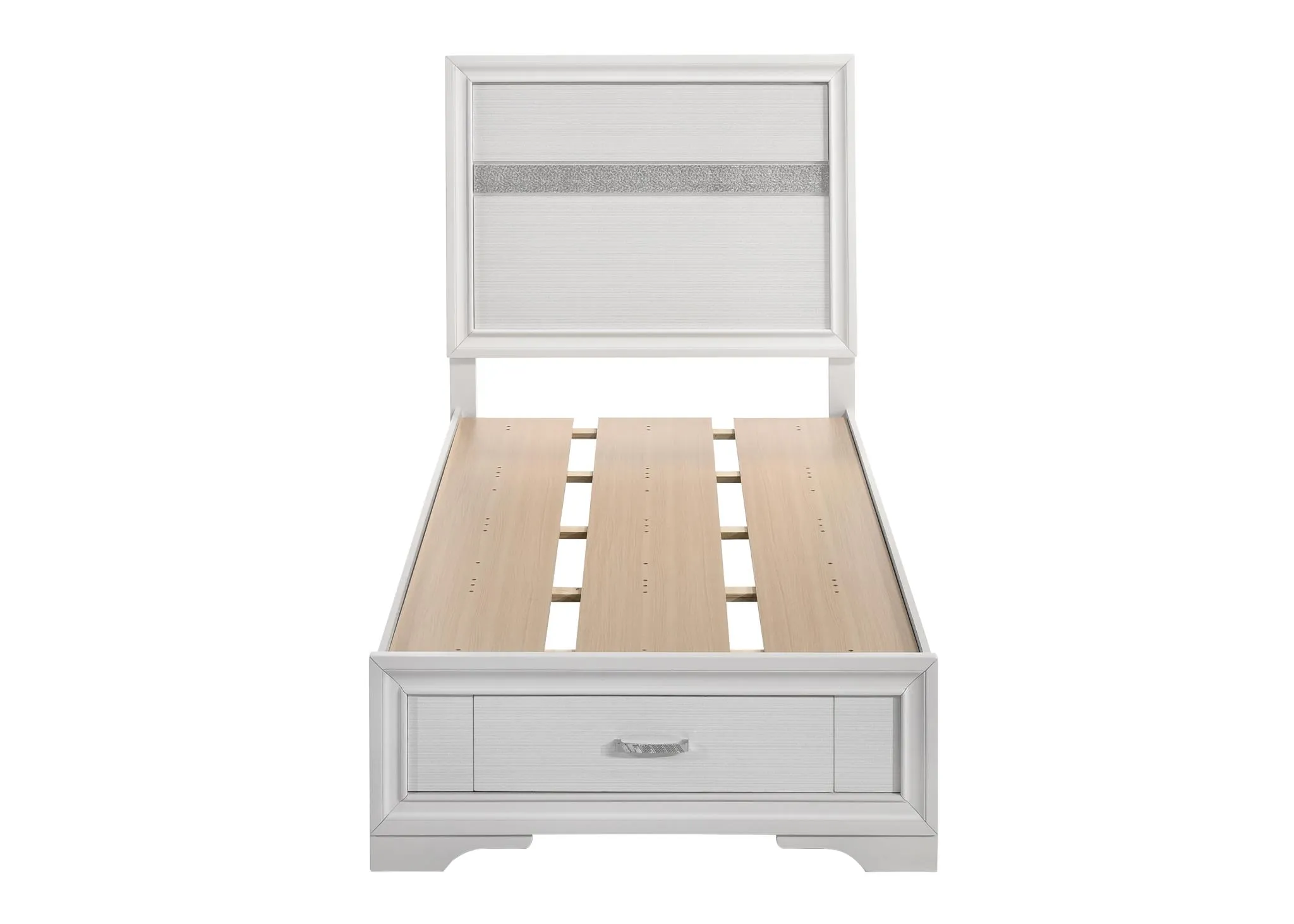 MIRANDA TWIN STORAGE BED WHITE