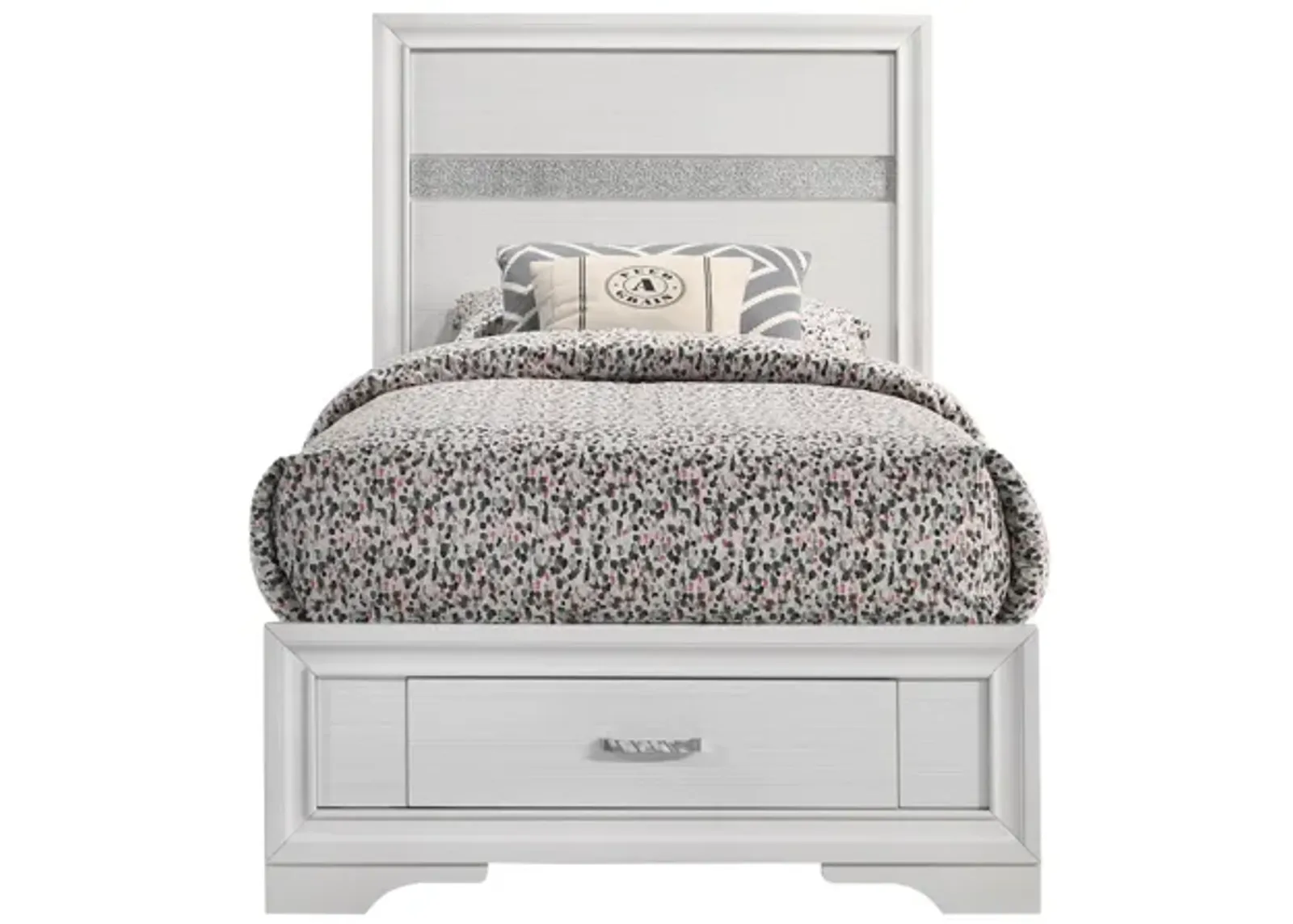 Coaster Miranda Wood Twin Storage Panel Bed White