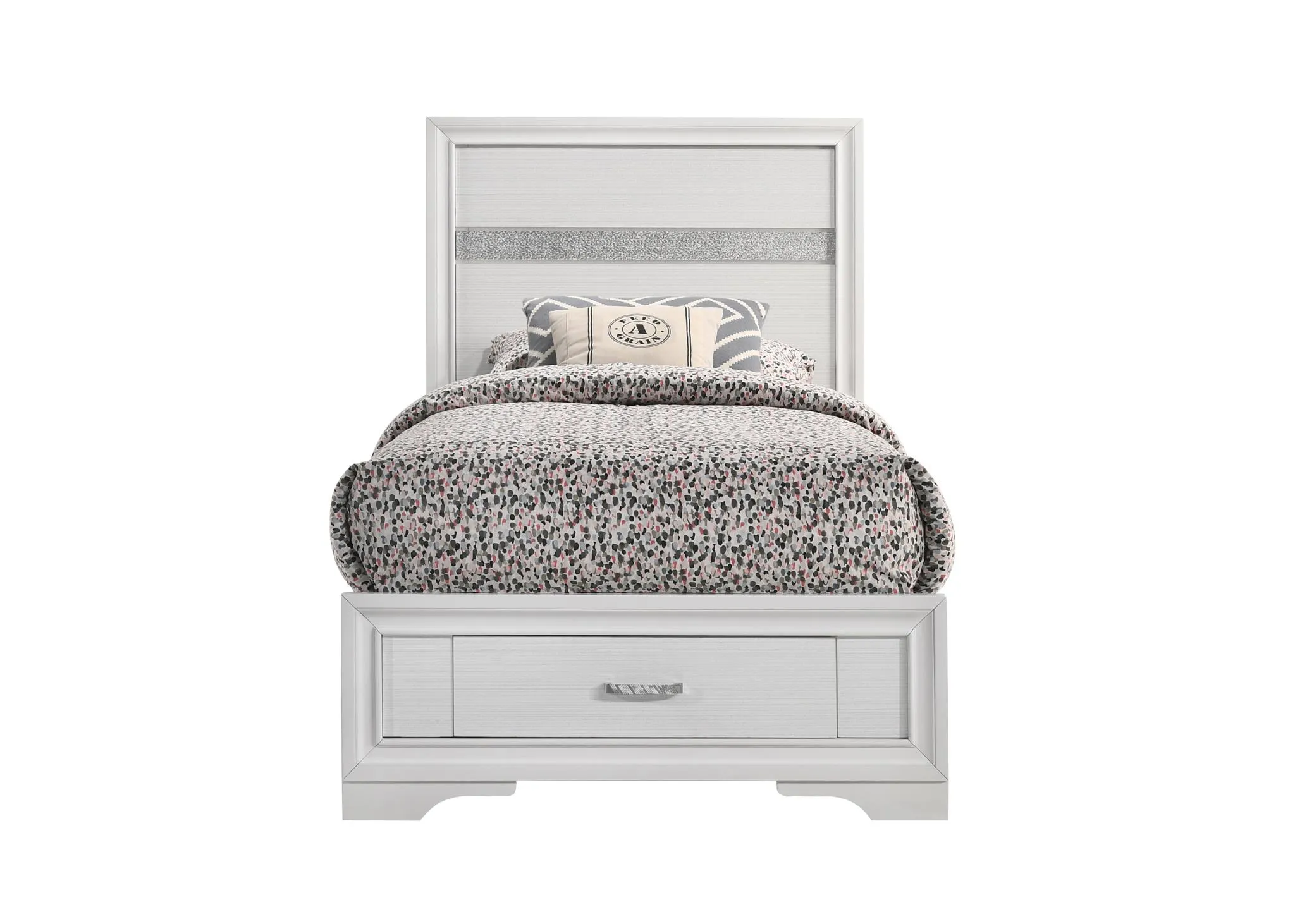 MIRANDA TWIN STORAGE BED WHITE