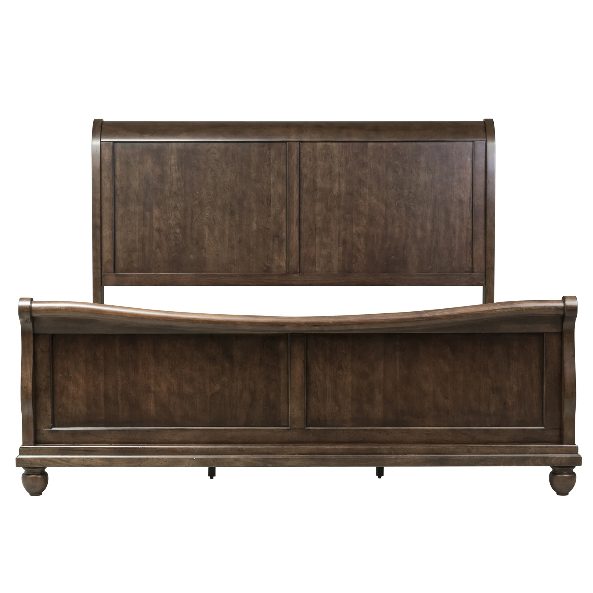 QUEEN SLEIGH BED DRESSER & MIRROR NIGHT STAND - RUSTIC TRADITIONS