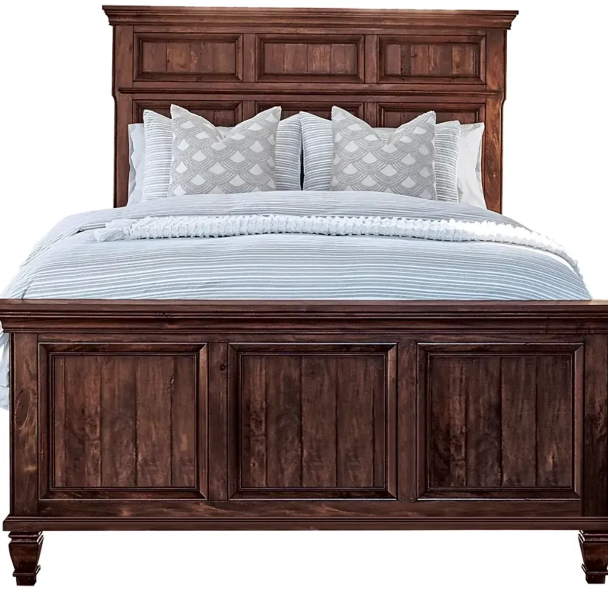 Coaster Avenue Wood King Panel Bed Weathered Burnished Brown