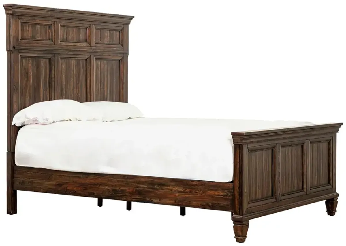 Coaster Avenue Wood King Panel Bed Weathered Burnished Brown