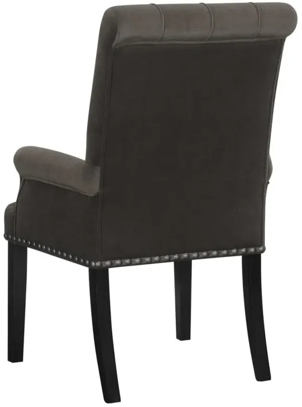 Coaster Alana Velvet Upholstered Dining Arm Chair Brown