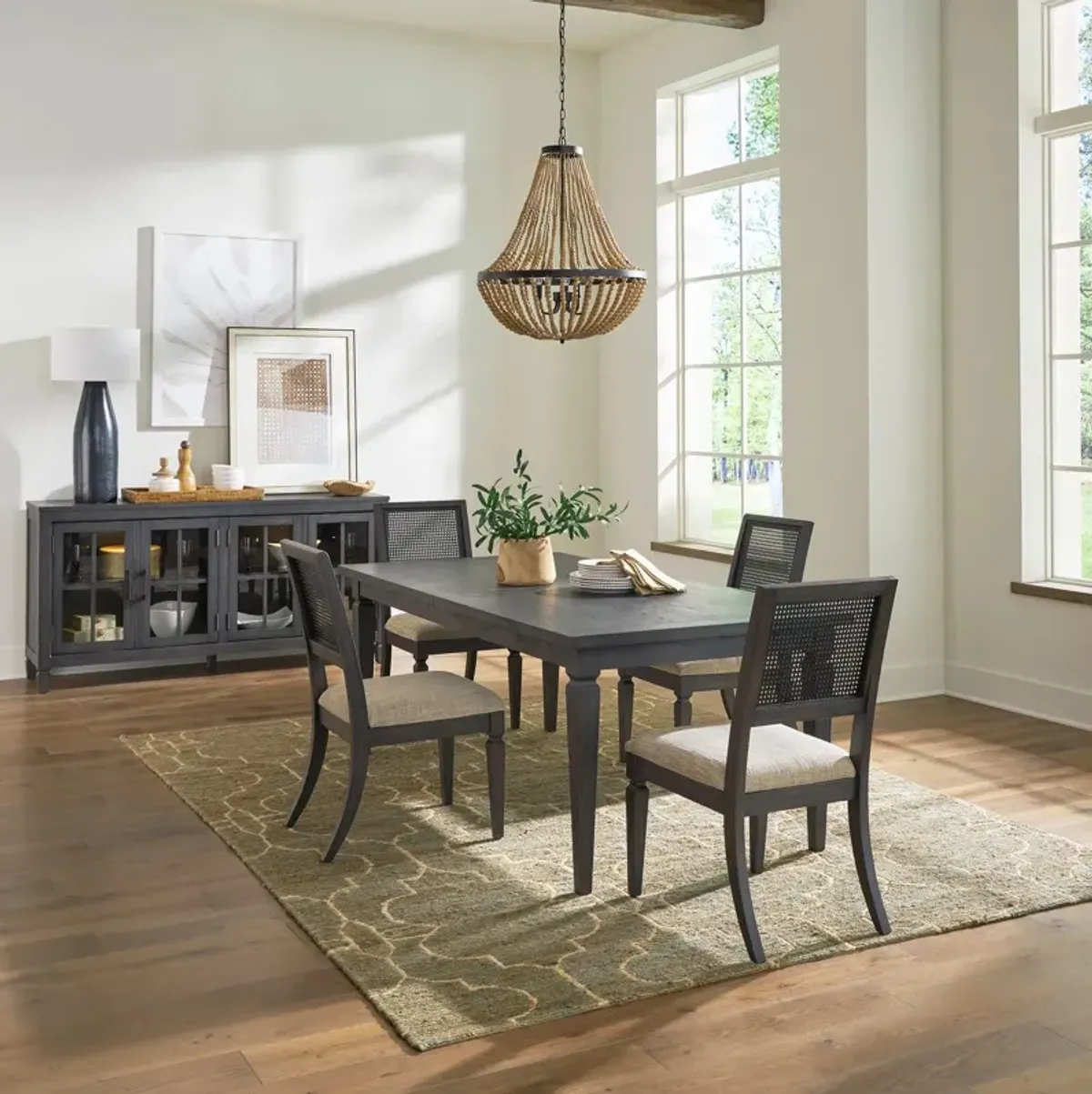 Liberty Furniture Caruso Heights 5-Piece Aged Whiskey Dining Table Set