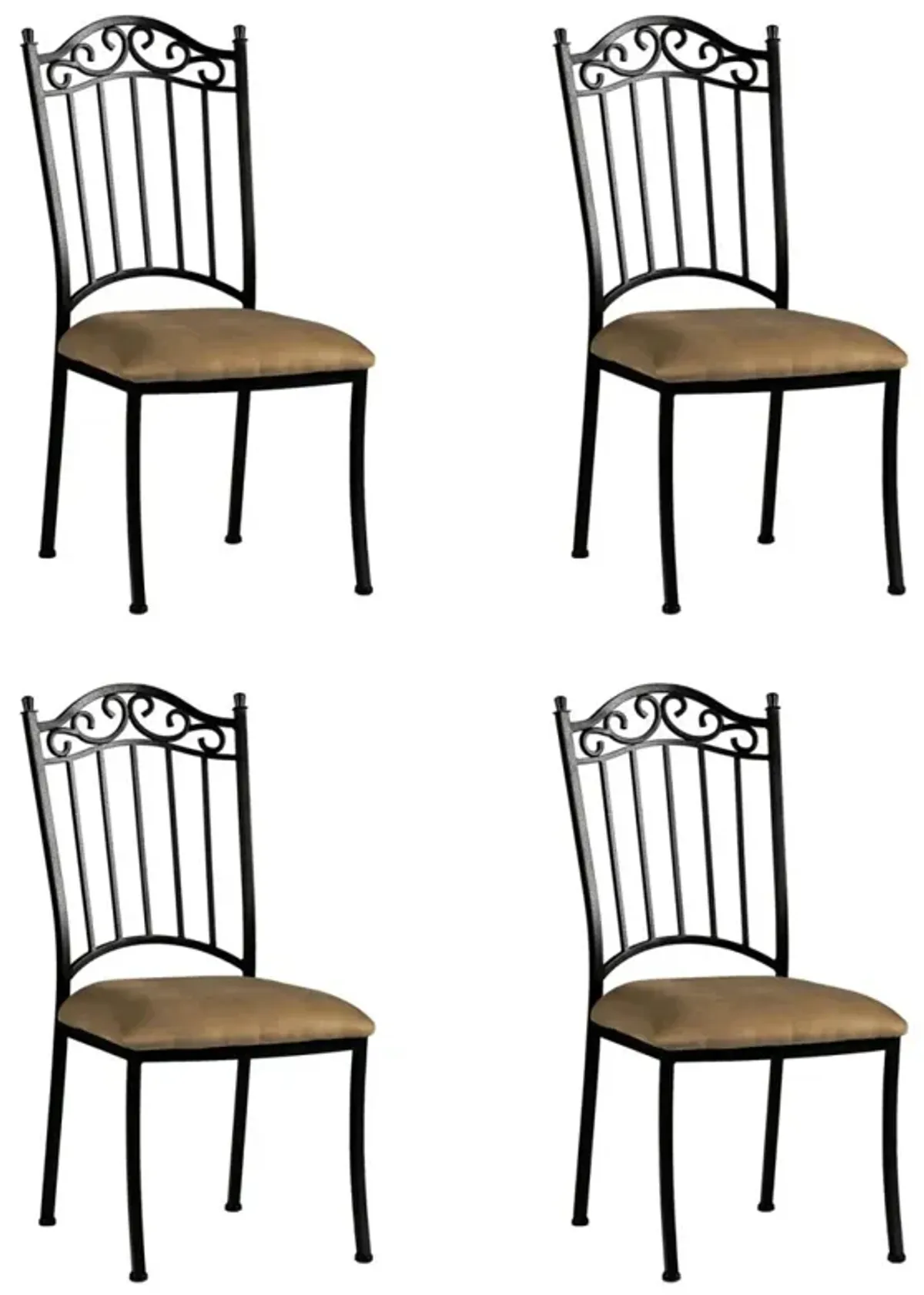 Chintaly Transitional Style Wrought Iron Side Chair