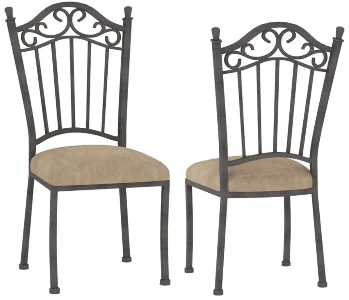 Chintaly Transitional Style Wrought Iron Side Chair