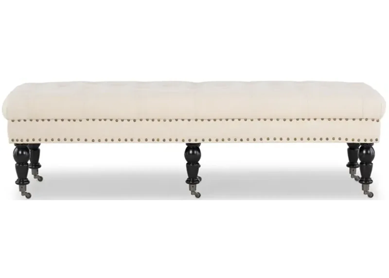 Linon 62 Inch Isabelle Bed Bench White