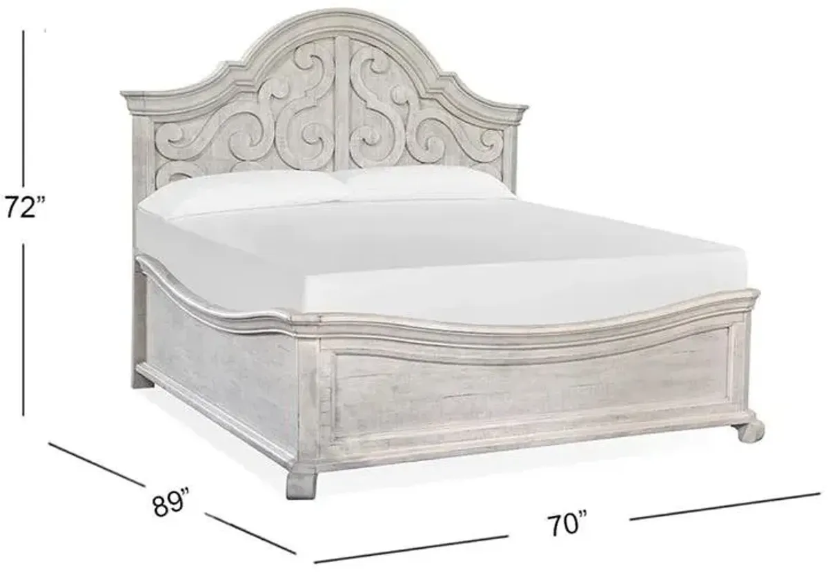 Magnussen Wood Panel Shaped Bronwyn Queen Headboard