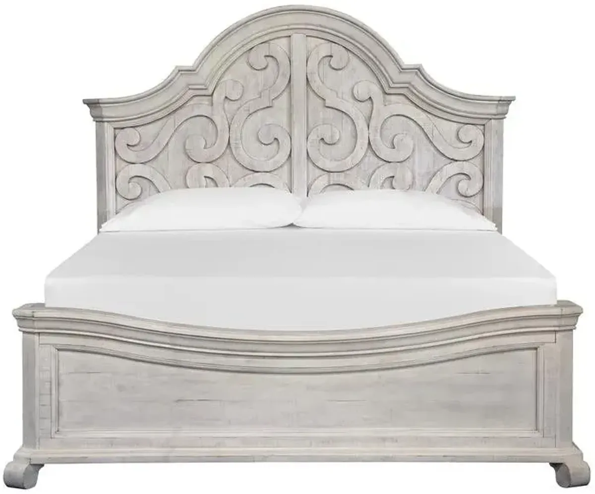 Magnussen Wood Panel Shaped Bronwyn Queen Headboard