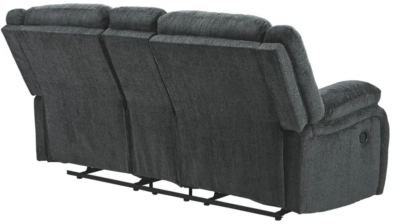 DRAYCOLL RECLINING LOVESEAT WITH CONSOLE SLATE SIGNATURE DESIGN