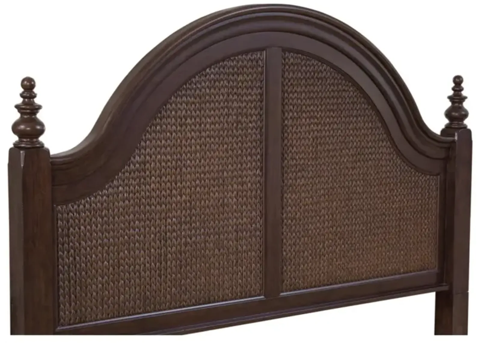 American Woodcrafters Rodanthe Cherry Brunette King Woven Headboard