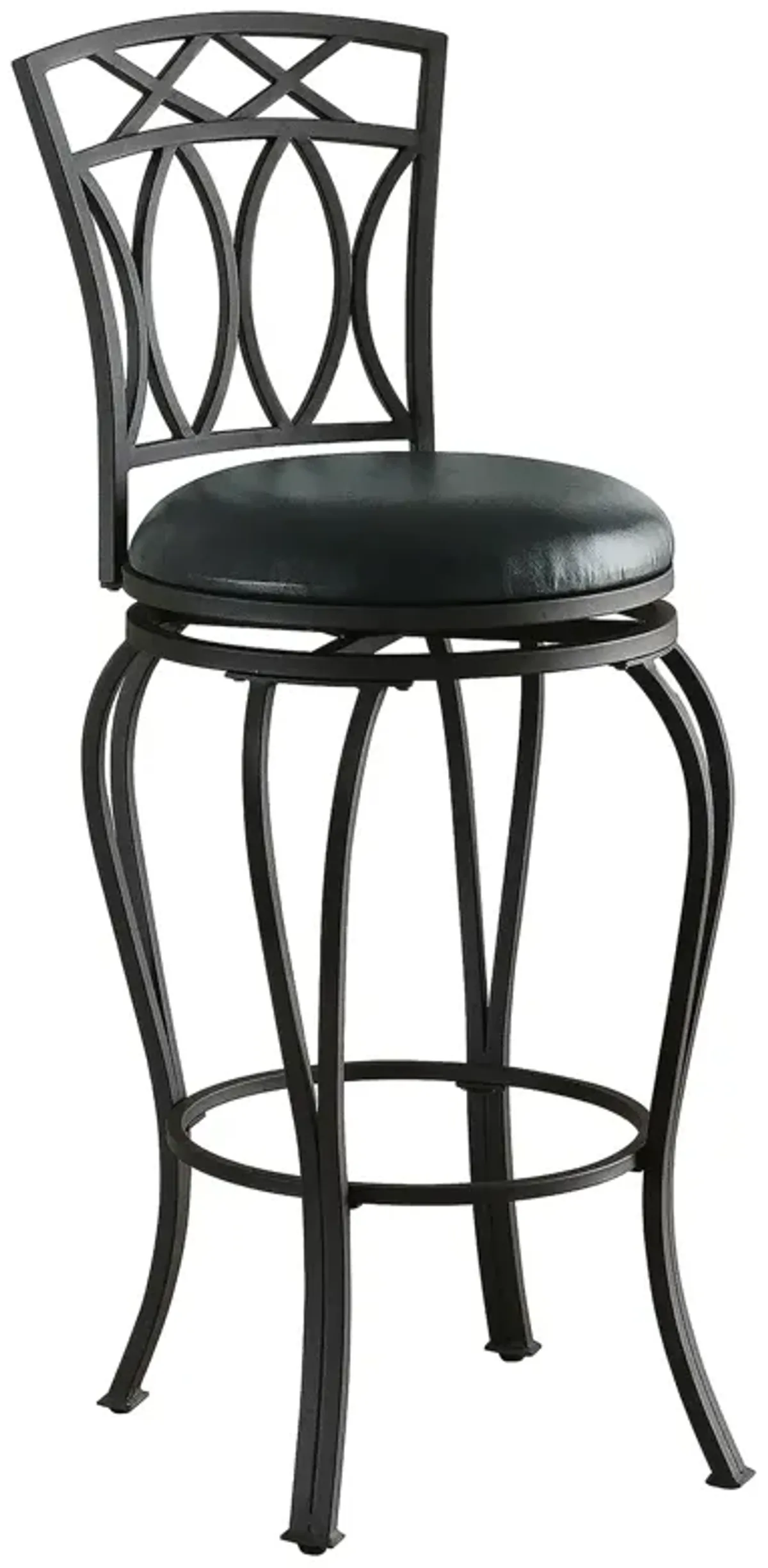 Coaster Adamsville Upholstered Swivel Bar Stool Black