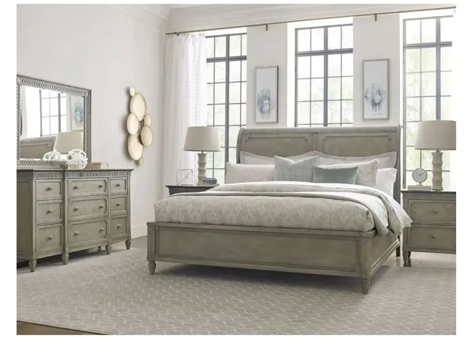 American Drew Anna Sleigh Berkshire Queen Headboard