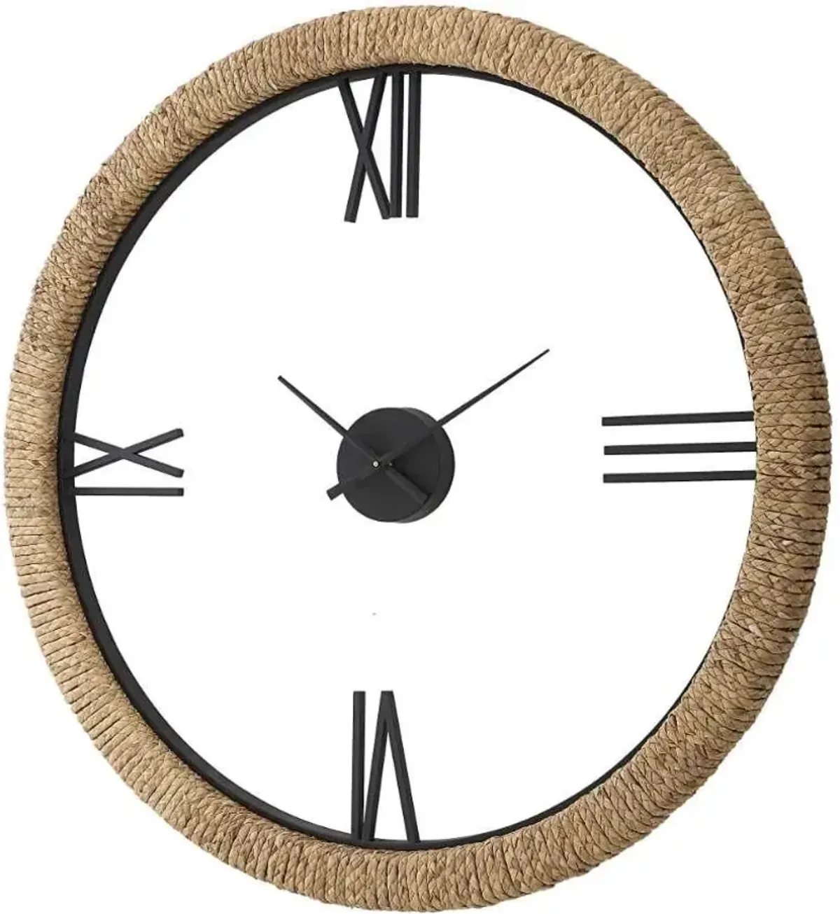 Uttermost Montecito Beige/Iron/White Wall Clock