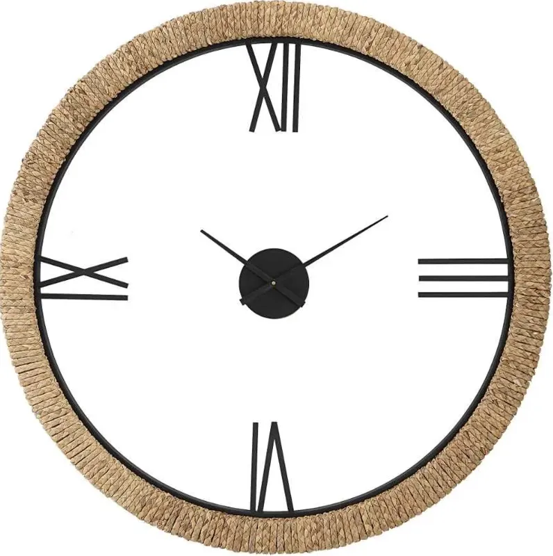 MONTECITO BEIGE/IRON/WHITE WALL CLOCK