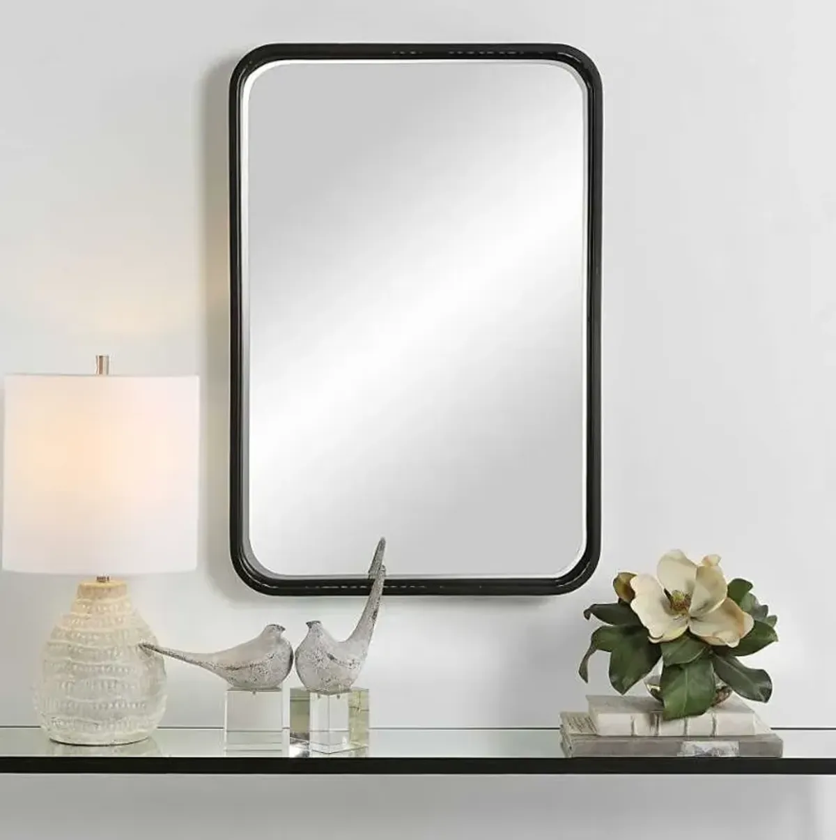 Uttermost Santa Cruz Black/White Mirror